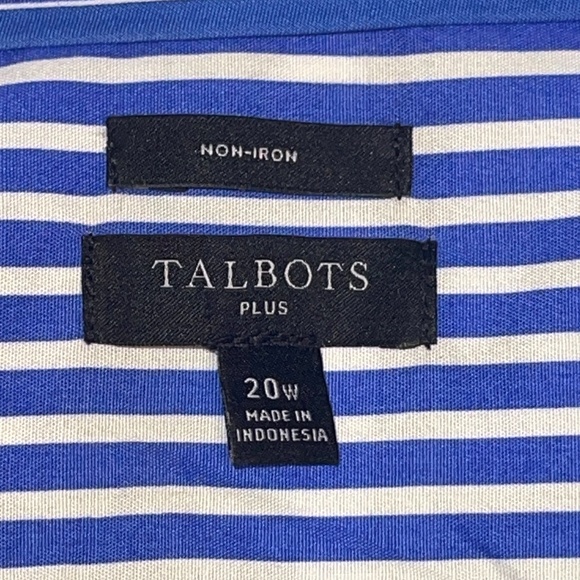 Talbots Plus Size 20 W Novelty Vases Teapots Urns Button Up Non-Iron Top Blouse - Picture 11 of 13